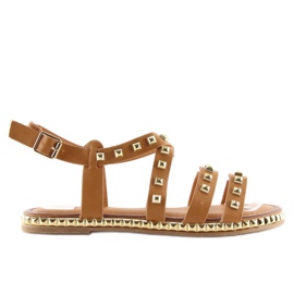 Sandalen mit Nieten camel WL193 Camel braun