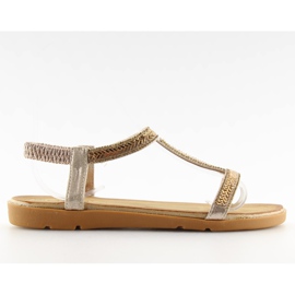 Goldene Damensandalen FM5035 LT.GOLD
