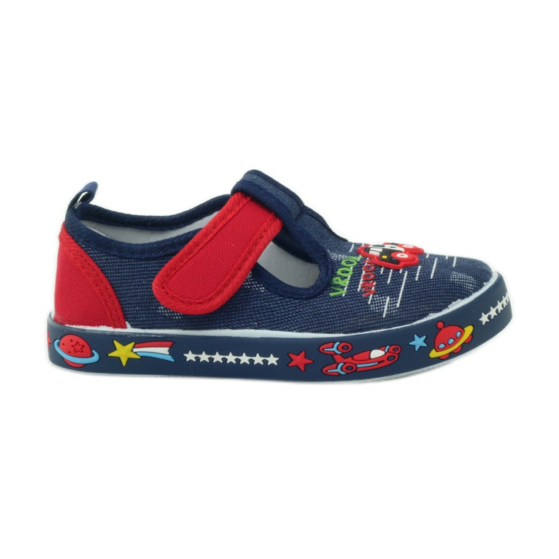 American Club Amerikanische Sneaker mit Lederinnensohle navy blau rot
