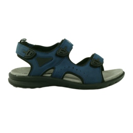 American Club Sandalen mit einem amerikanischen Ledereinsatz von 1906 navy blau