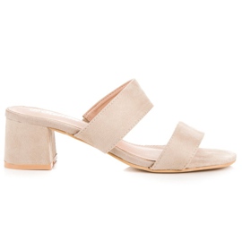 Renda Beige Wildlederhausschuhe