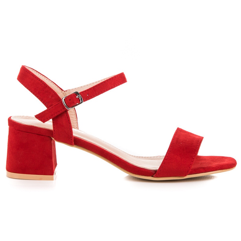 Renda Hochhackige Sandalen rot