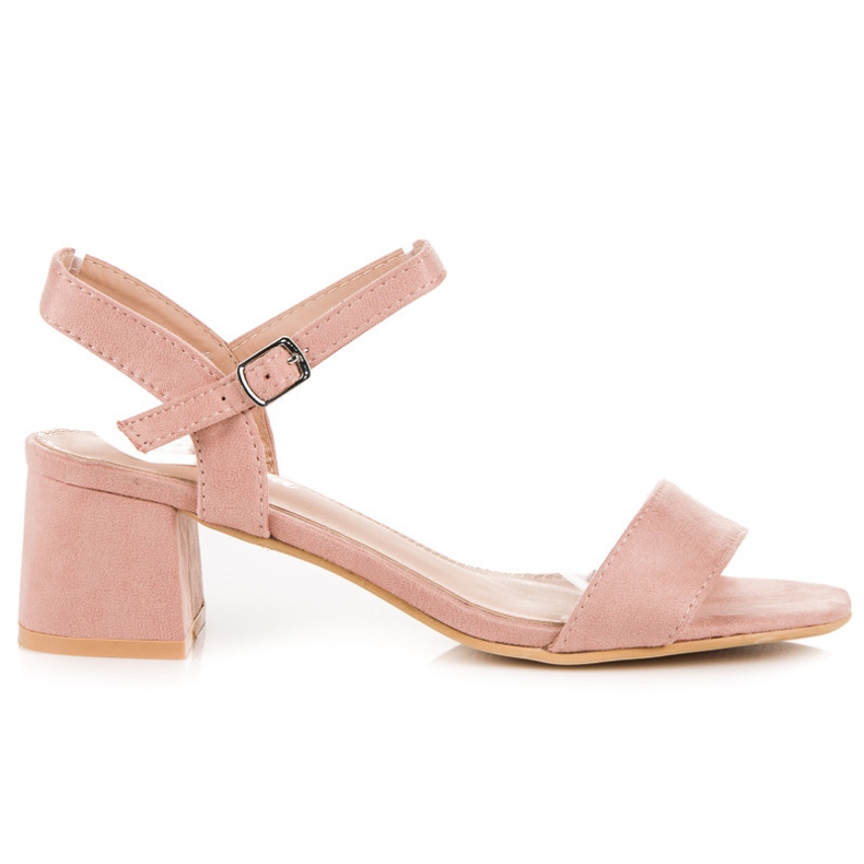 Renda Hochhackige Sandalen rosa