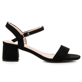 Renda Hochhackige Sandalen schwarz