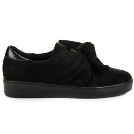 Bestelle Slip-On-Sneakers mit Schleife schwarz