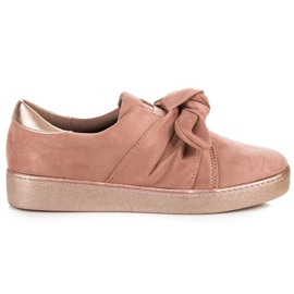 Bestelle Slip-On-Sneakers mit Schleife rosa
