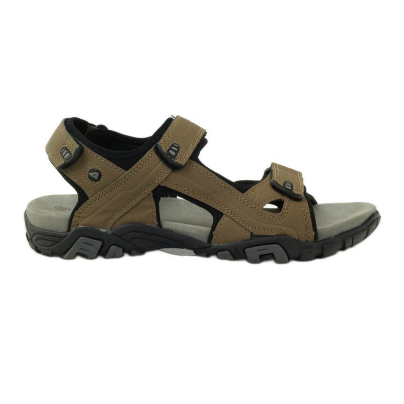 American Club Amerikanische 0072 braune Sportsandalen