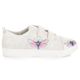 Weiße Turnschuhe mit Klettverschluss VINCEZA