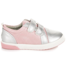 Klett-Turnschuhe von VINCEZA rosa grau