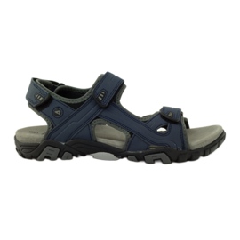American Club Amerikanische 0072 marineblaue Sportsandalen grau