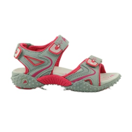 American Club Sandalen mit American 8580 Ledereinsatz mehrfarbig grau