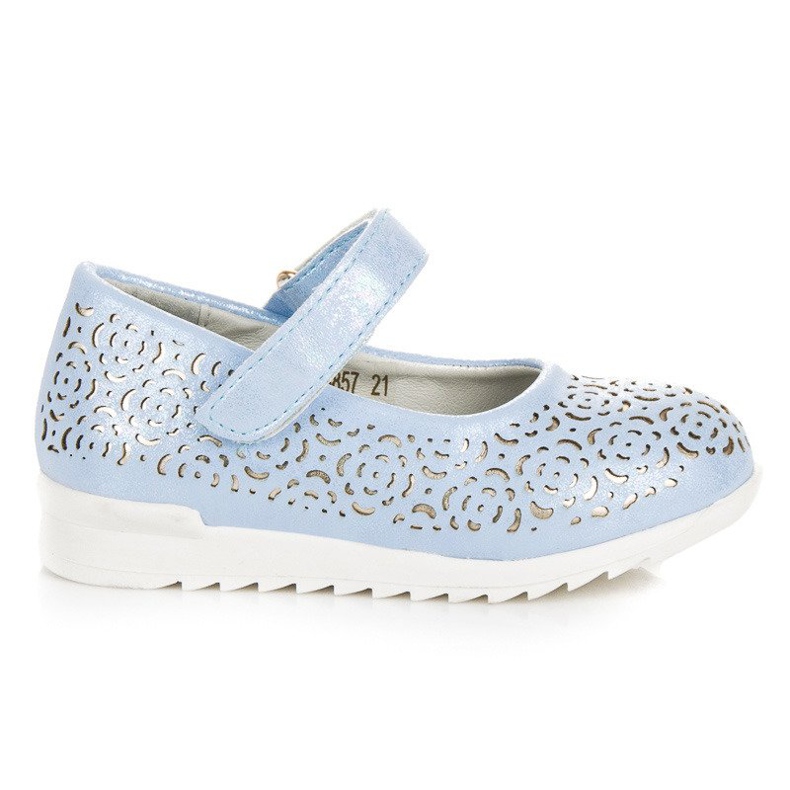 Blaue Ballerina mit Klettverschluss VINCEZA