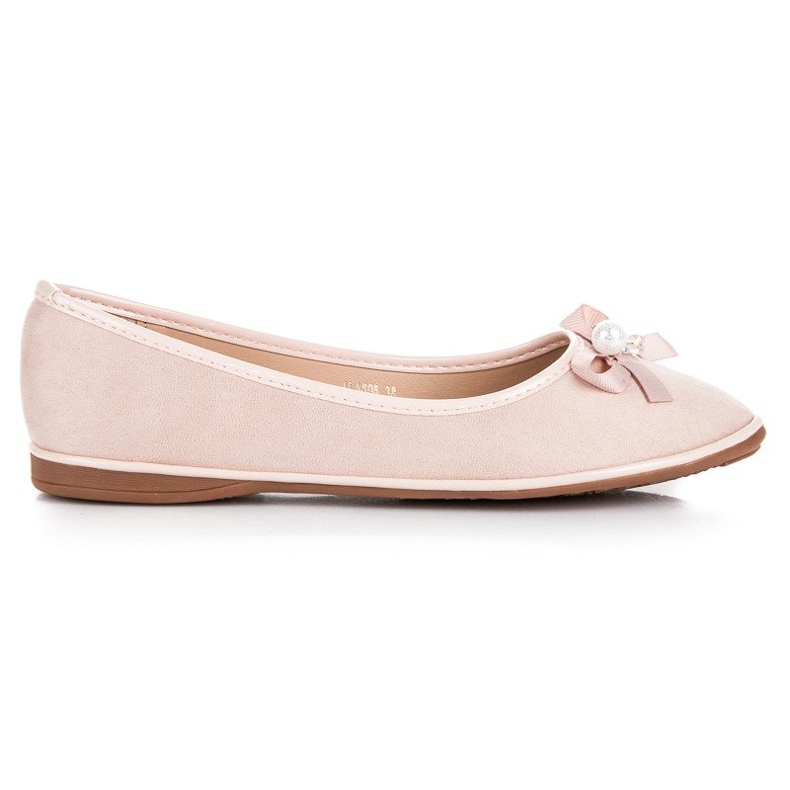 Ideal Shoes Elegante Ballerinas aus Wildleder braun