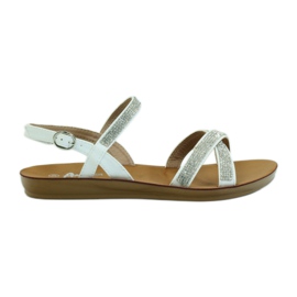 American Club Sandale mit Zirkonia American 170430 weiß