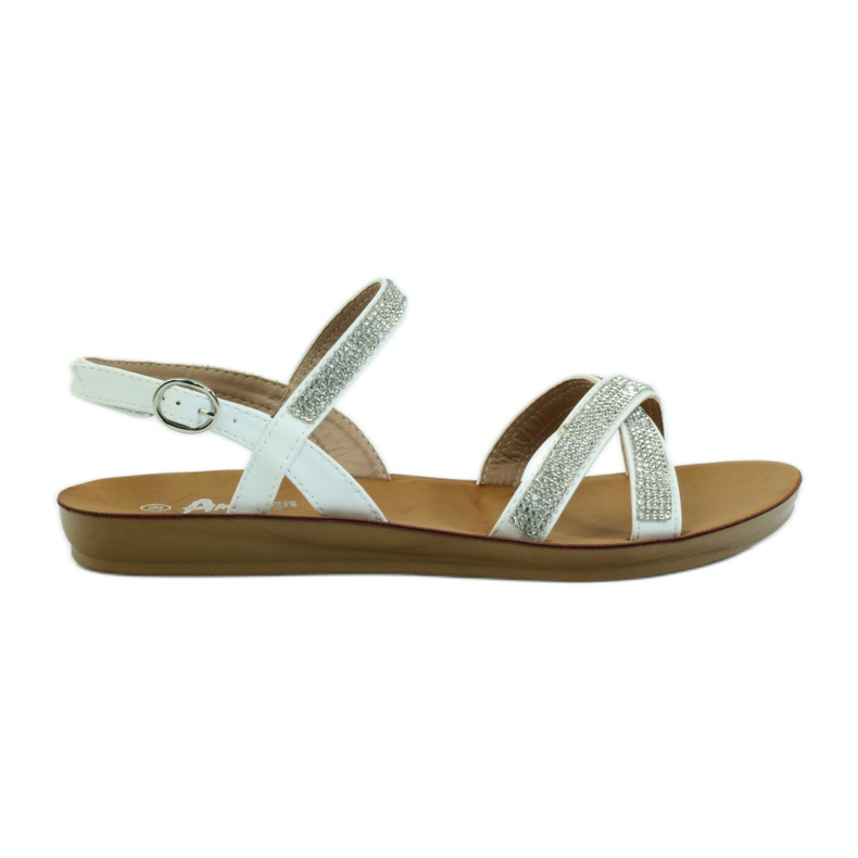 American Club Sandale mit Zirkonia American 170430 weiß