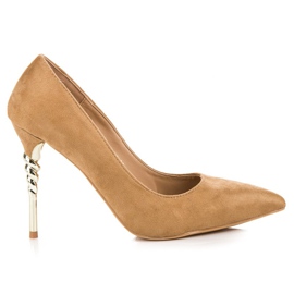 Braune Wildleder-Heels