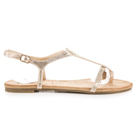 Evento Elegante flache Sandalen gelb