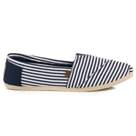 McKey Bequeme gestreifte Espadrilles blau