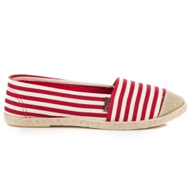 McKey Gerippte Espadrilles rot