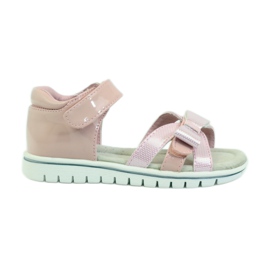 American Club Sandale mit Einsatz aus amerikanischem 17028-Leder rosa