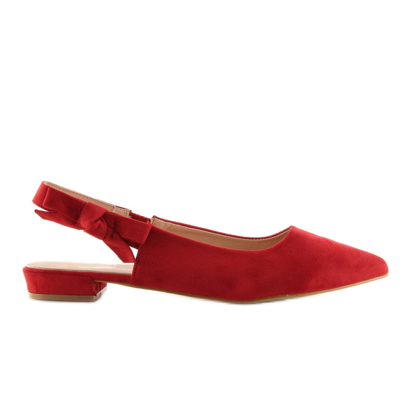 Rote Ballerinas mit offener Ferse 100-879SA