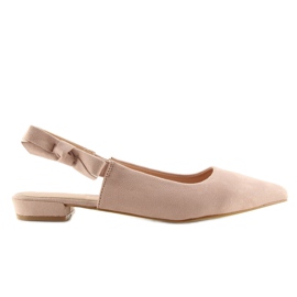 Ballerinas mit offener Ferse rosa 100-879SA