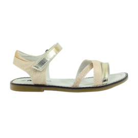 American Club Sandale mit Einsatz aus amerikanischem 5019-Leder gelb braun