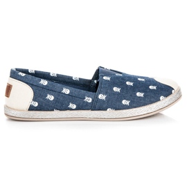 Muto Blaue Espadrilles für Damen braun marineblau