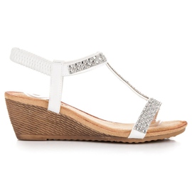 Fama Elegante Keilsandalen weiß