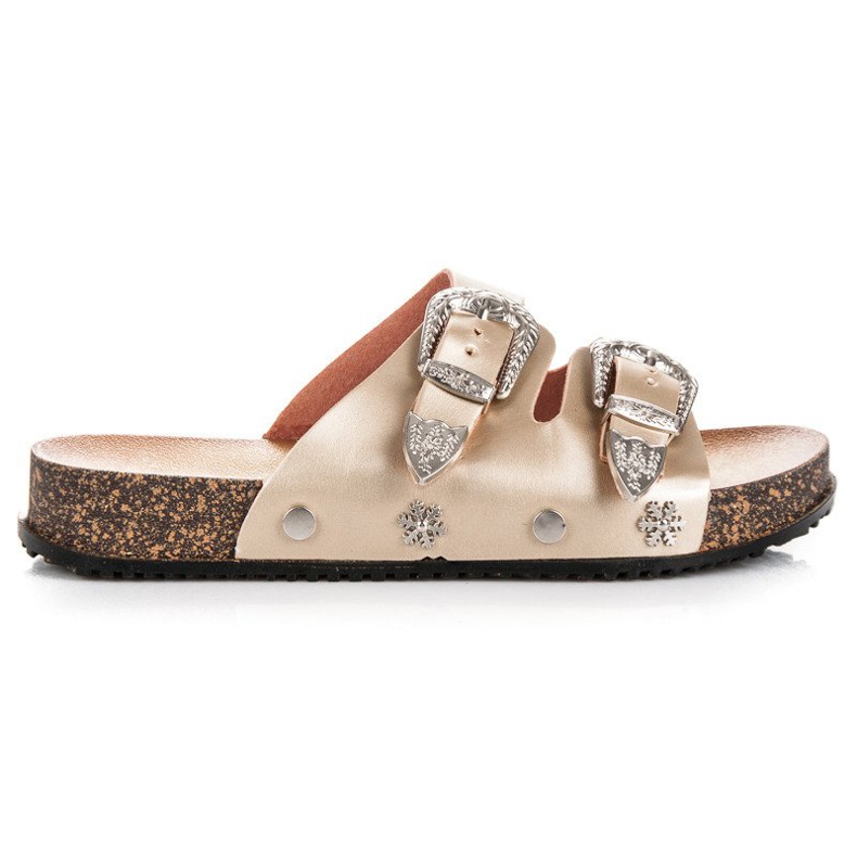 Seastar Goldene Pantoffeln mit Schnallen