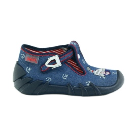 Befado Kinderschuhe 110p311 Hausschuhe navy blau
