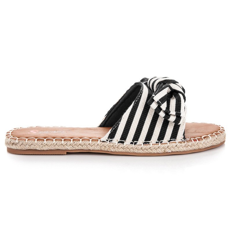 Seastar Stylische gestreifte Flip-Flops schwarz