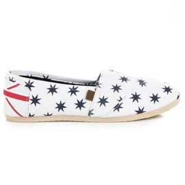 McKey Modische Espadrilles zum Hineinschlüpfen weiß marineblau