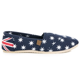 McKey Modische Espadrilles zum Hineinschlüpfen weiß marineblau