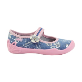 Befado Kinderschuhe Ballerinas Hausschuhe 114x280 rosa grau blau