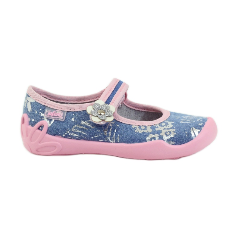 Befado Kinderschuhe Ballerinas Hausschuhe 114x280 rosa grau blau