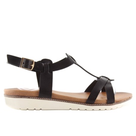 Schwarze Damensandalen C1822 schwarz