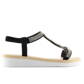 Schwarze Damensandalen WSJ-49 schwarz