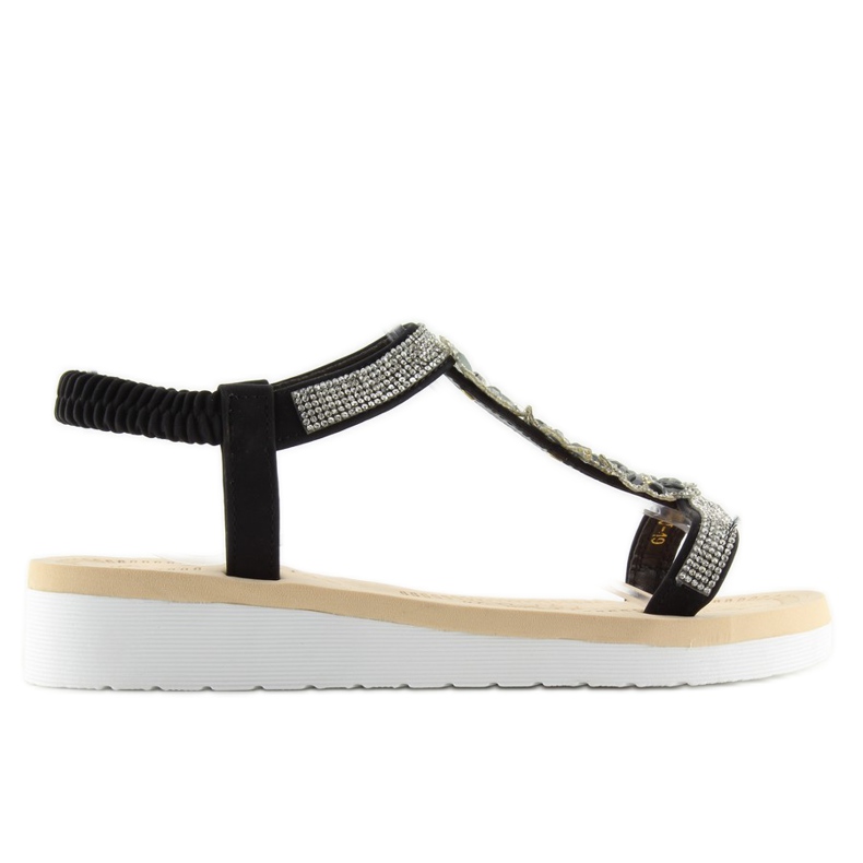 Schwarze Damensandalen WSJ-49 schwarz