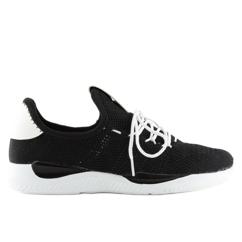 Schwarze Sportschuhe BK367 Schwarz weiß