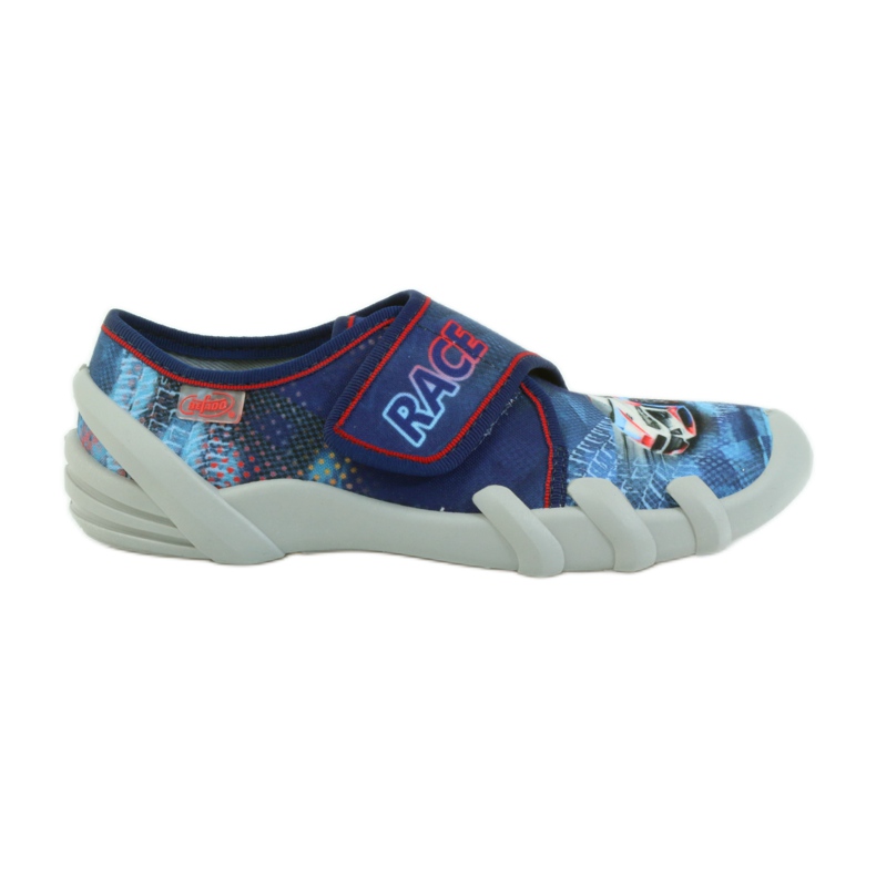 Befado Kinderschuhe Hausschuhe 273y222 navy blau rot blau