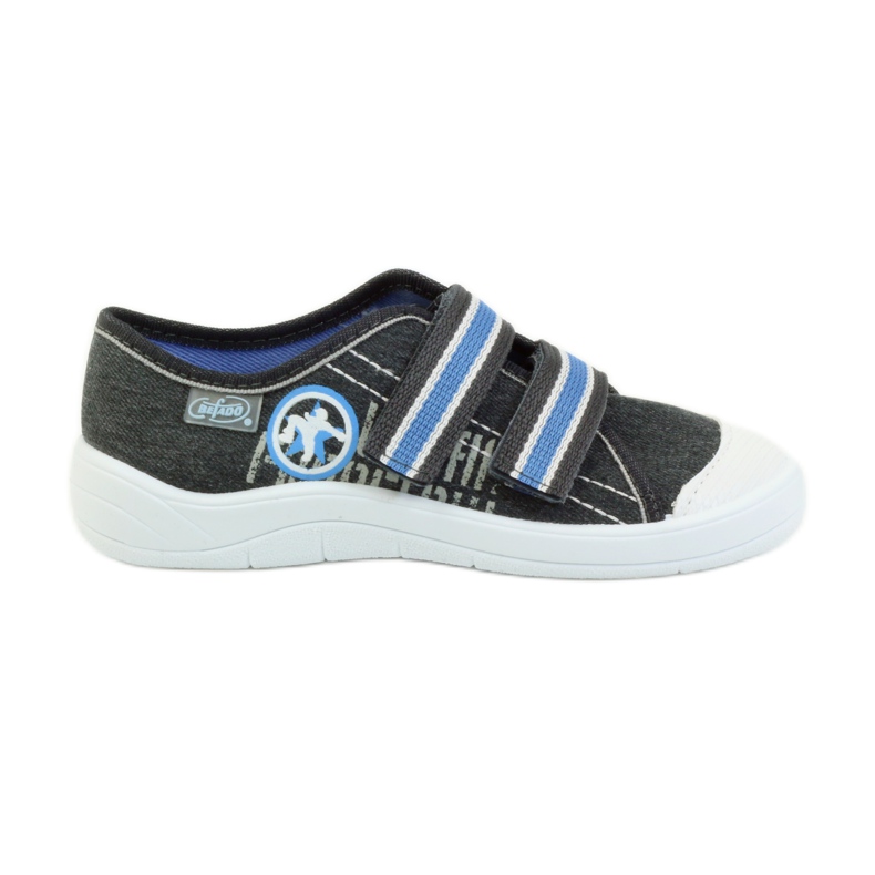 Befado Kinderschuhe, Turnschuhe, Hausschuhe 672x059 grau blau