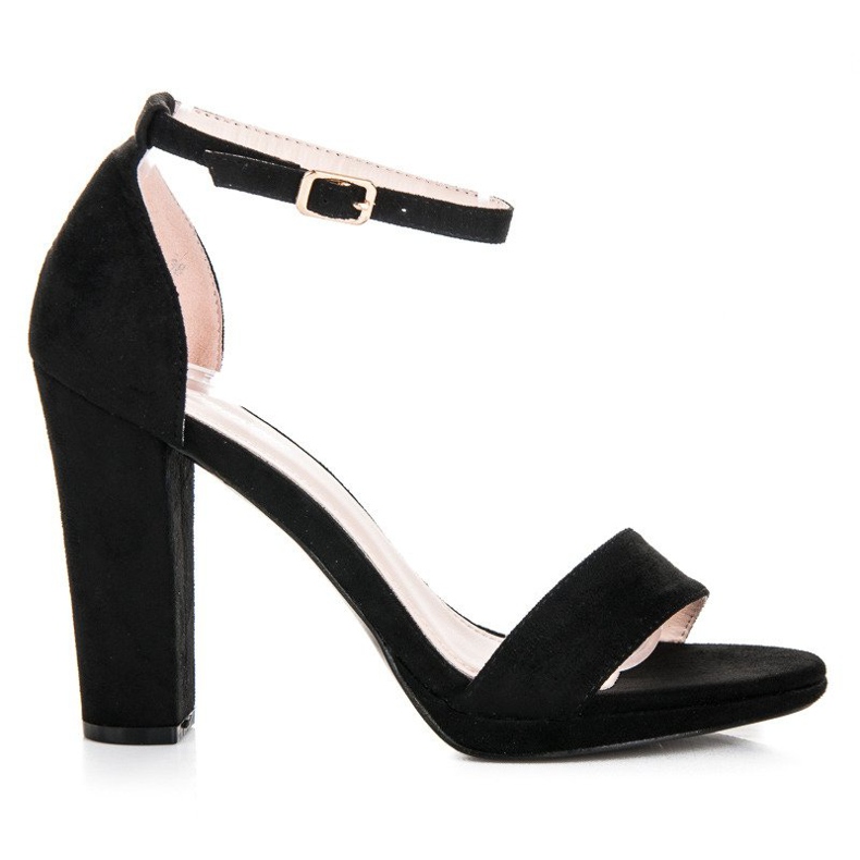 Primavera Wildledersandalen auf einer Bar schwarz