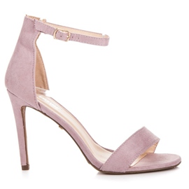 Seastar Lila Sandalen auf einem hohen Absatz violett