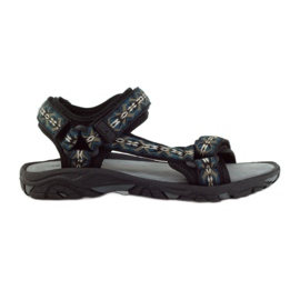 American Club Sandale mit Einsatz aus amerikanischem 1728-Leder schwarz