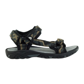 American Club Sandale mit Einsatz aus amerikanischem 1728-Leder schwarz braun