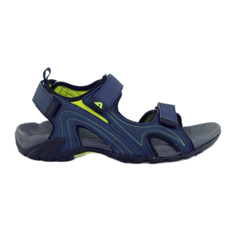 American Club Amerikanische Damensandalen mit Schaumstoff-Innensohle navy blau