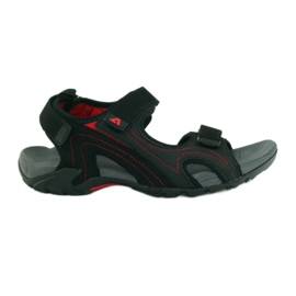 American Club Amerikanische Damensandalen mit Schaumstoff-Innensohle schwarz