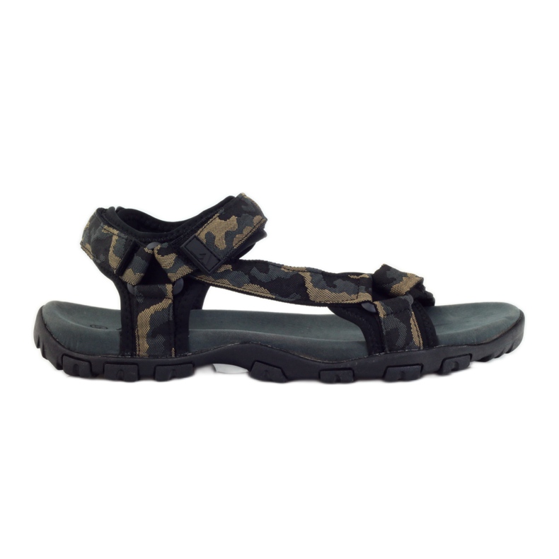 American Club Sandalen Ledereinsatz American 1729 camo schwarz braun grau