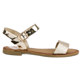 Comer Elegante goldene Sandalen